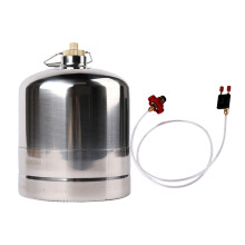 Stainless Steel Gas Bottle Inflatable, Empty Refillable, For Hiking And Fishing, Portable Camping Canister
