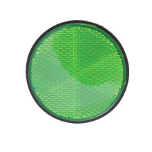 2 Unidades Reflector Redondo Plástico Para Coche, Moto, Bicicleta Verde