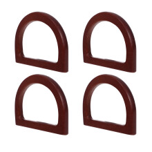 4 Pezzi Impugnature D in Bamboo per Borsa Donna