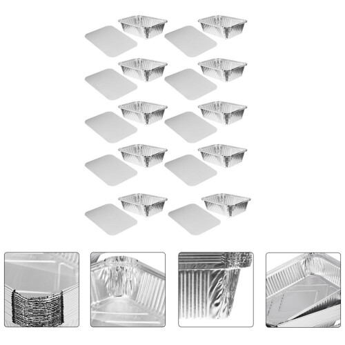 30 Pezzi Contenitori Rettagolari in Alluminio ( ) 2