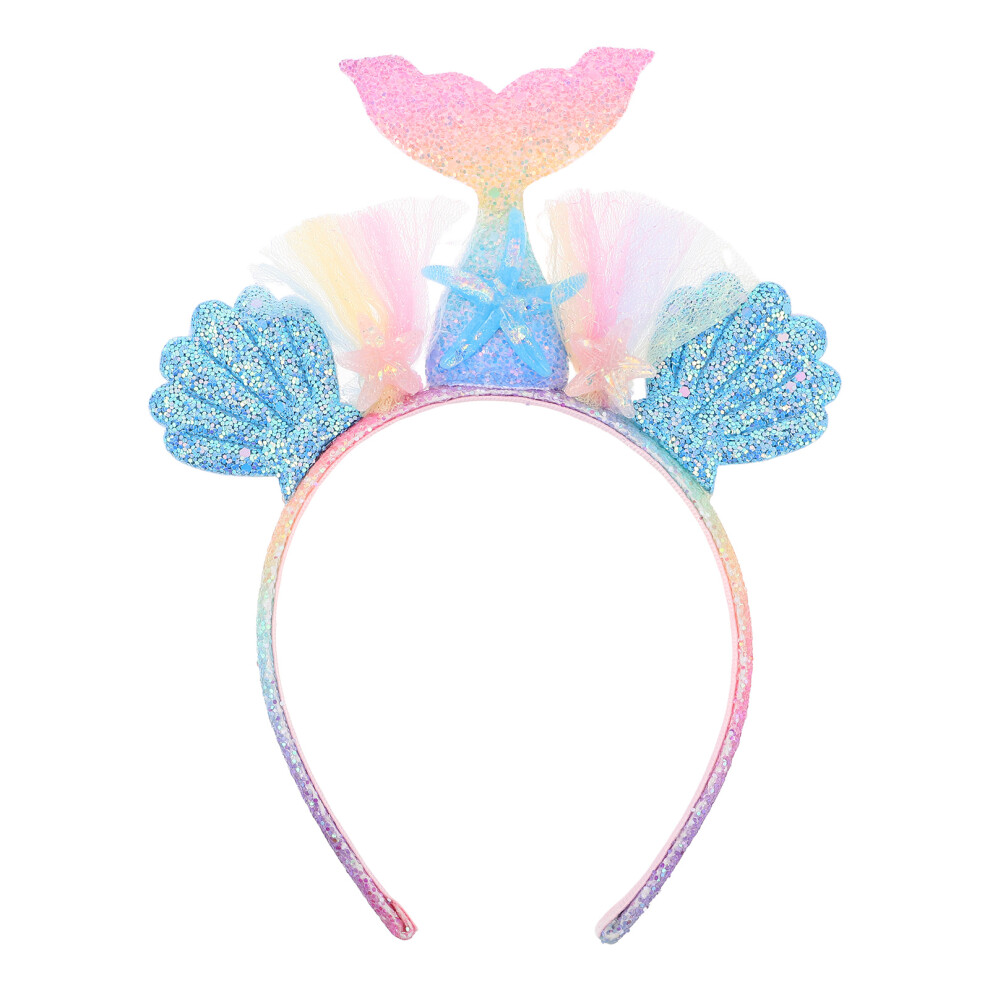 Mermaid Headband Copricapo Fascia Ragazze Glitter Tema-image