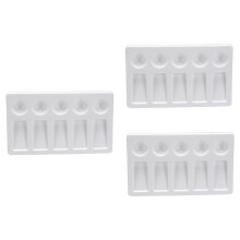 3 Pcs Plastic Palette Rectangular Tray Small Paint Watercolor Mixing