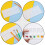 3 Pcs Plastic Palette Rectangular Tray Small Paint Watercolor Mixing 6