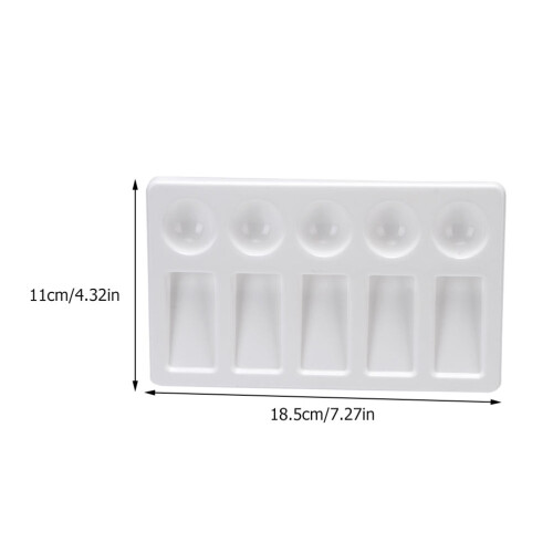 3 Pcs Plastic Palette Rectangular Tray Small Paint Watercolor Mixing 1