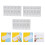 3 Pcs Plastic Palette Rectangular Tray Small Paint Watercolor Mixing 4