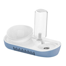 Automatic Pet Feeder Dual Bowl Gravity Water Dispenser For Cats And Dogs Raised Waterproof Medium To Large Pets