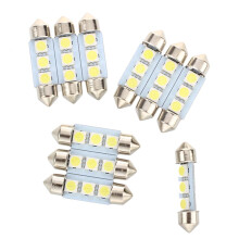 10X 36MM Lamp Bulb 3 LED 5050 SMD Weiß Für Auto