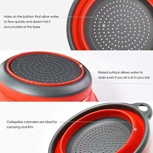 Silikon Colanders und Sieb Pasta Gemüse/ 2