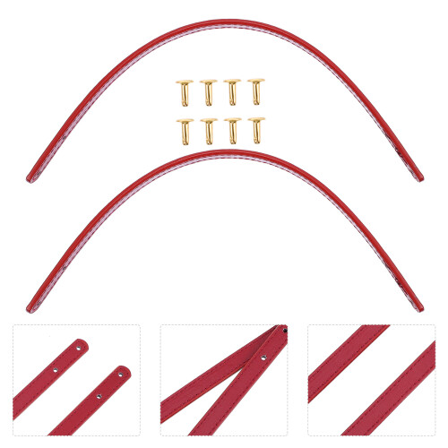 1 Paio 30 Cm Tracolla Borsa Pu Accessorio E Rivetti 2