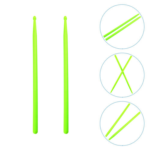 1 Paio Bacchette Per Batteria Con Punta In Nylon 2