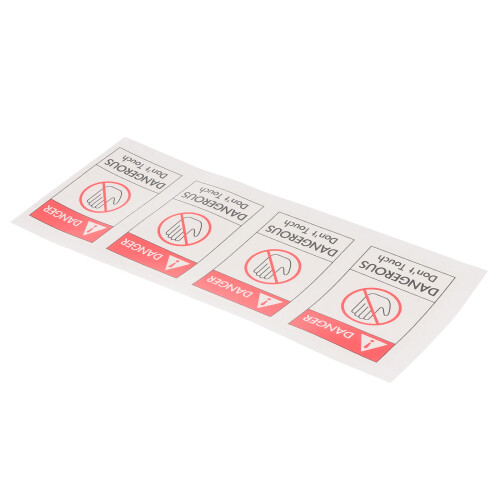 4St Waarschuwingsstickers Machine Caution Duurzame PP Stof