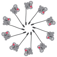 10 Pezzi Coperchi In Silicone Per Cannucce Koala