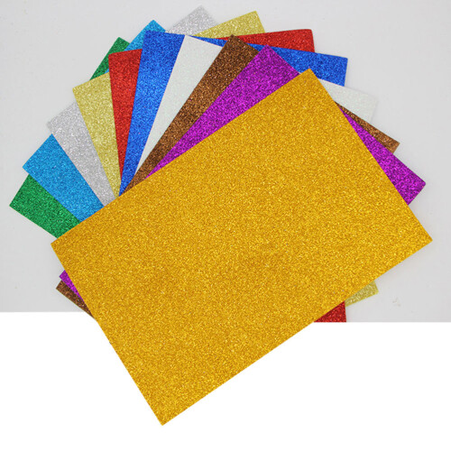 10 Unidades De Espuma Com Glitter A4 Papel Adesivo 2