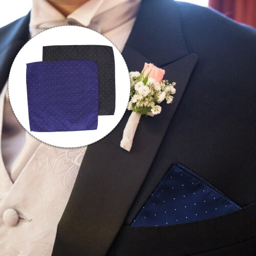 2 Peças Para Homem Lenço Quadrado 2