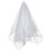 Glitter Bruiloft Bruidssluier Mantilla Hoofdtooi Haaraccessoires Wit 1