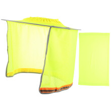 Construction Yellow Hard Hat Shade Full Brim Mesh Neck Guard