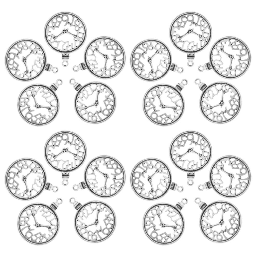 60 Sztuk Wisiorek W KształCie Zegara Do BiżUterii Samodzielnych-image