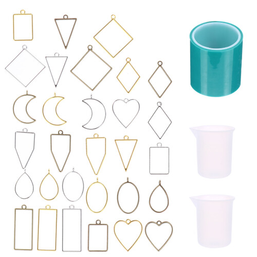 Kit De 33 Peças Para De Resina Com E Pingente Metal 2