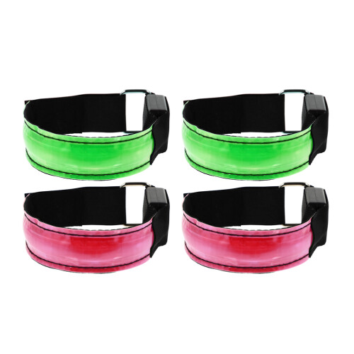 4 Unidades Pulseira De Braço LED Para Corrida