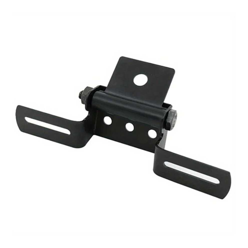 Adjustable Motorcycle License Plate Mount Holder Universal Folding Bracket With Tail Compatible For Most Bikes Durable Metal Replacement Part Light 9354506434526