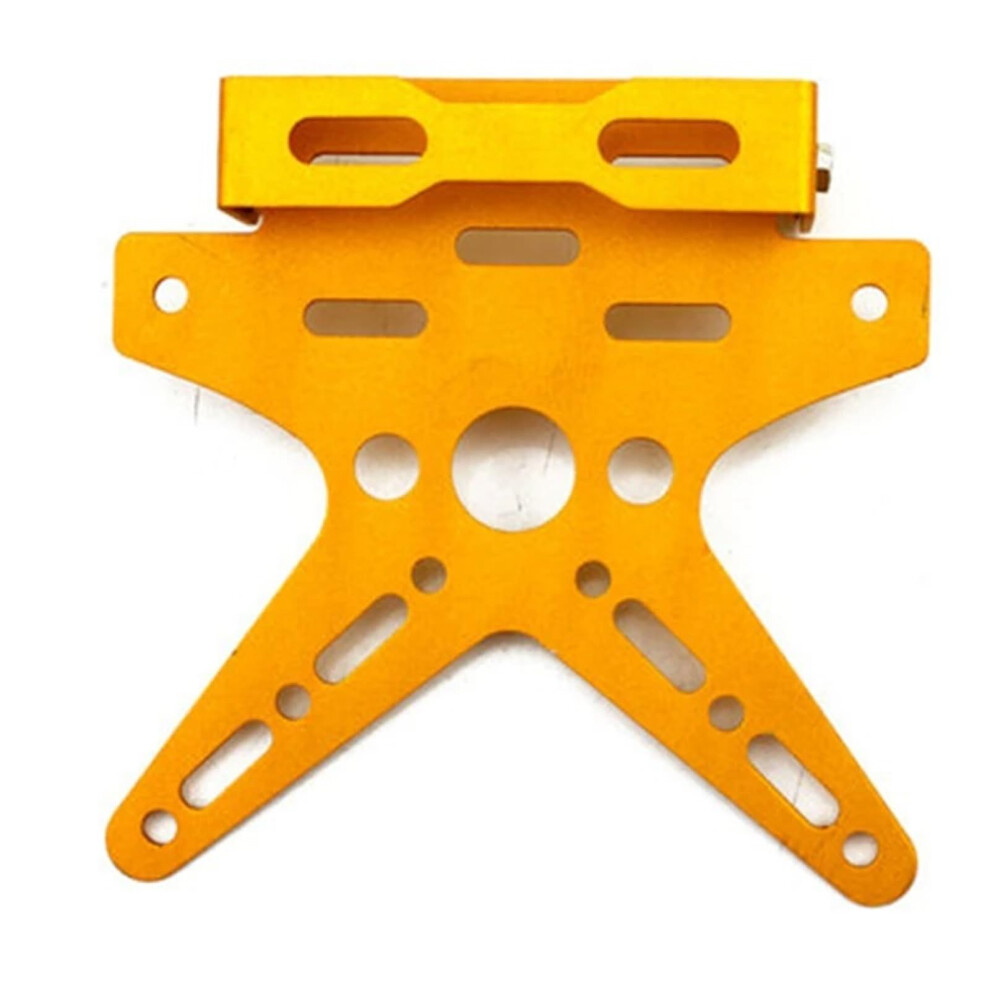 Motorcycle License Number Plate Holder Universal Electroplating Cnc Aluminum Alloy Adjustable License Plate Frame Gold 9354506434755