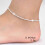 Corrente Com Pulseira De Tornozelo Prata Para 8