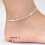 Corrente Com Pulseira De Tornozelo Prata Para 9