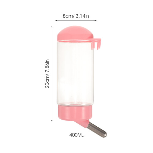 400Ml Garrafa Animal Sem Gotejamento Com Gancho Rosa 1