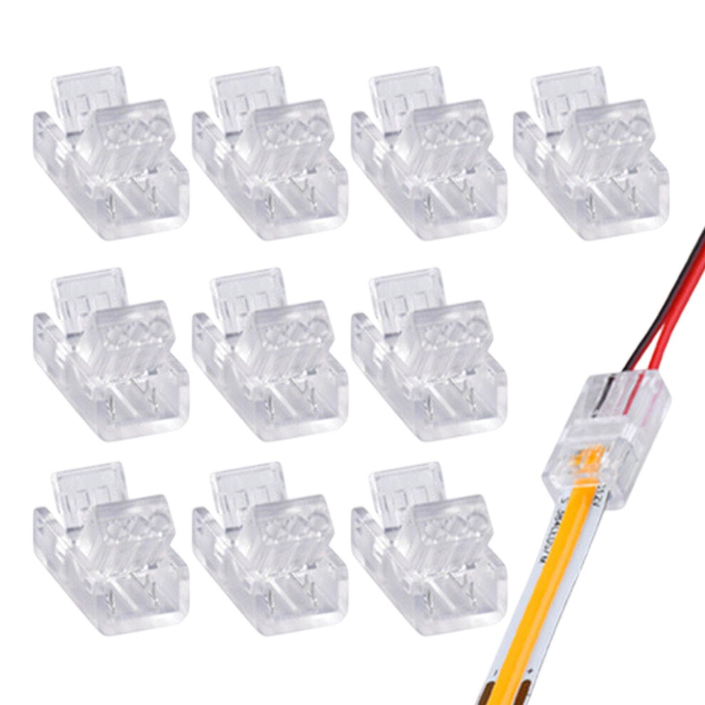 Cob 2 Pin 8Mm Led Strip Light Connectors, Gapless Solderless Corner Adapter, High-Density Universal Wire Connector 9084446526295