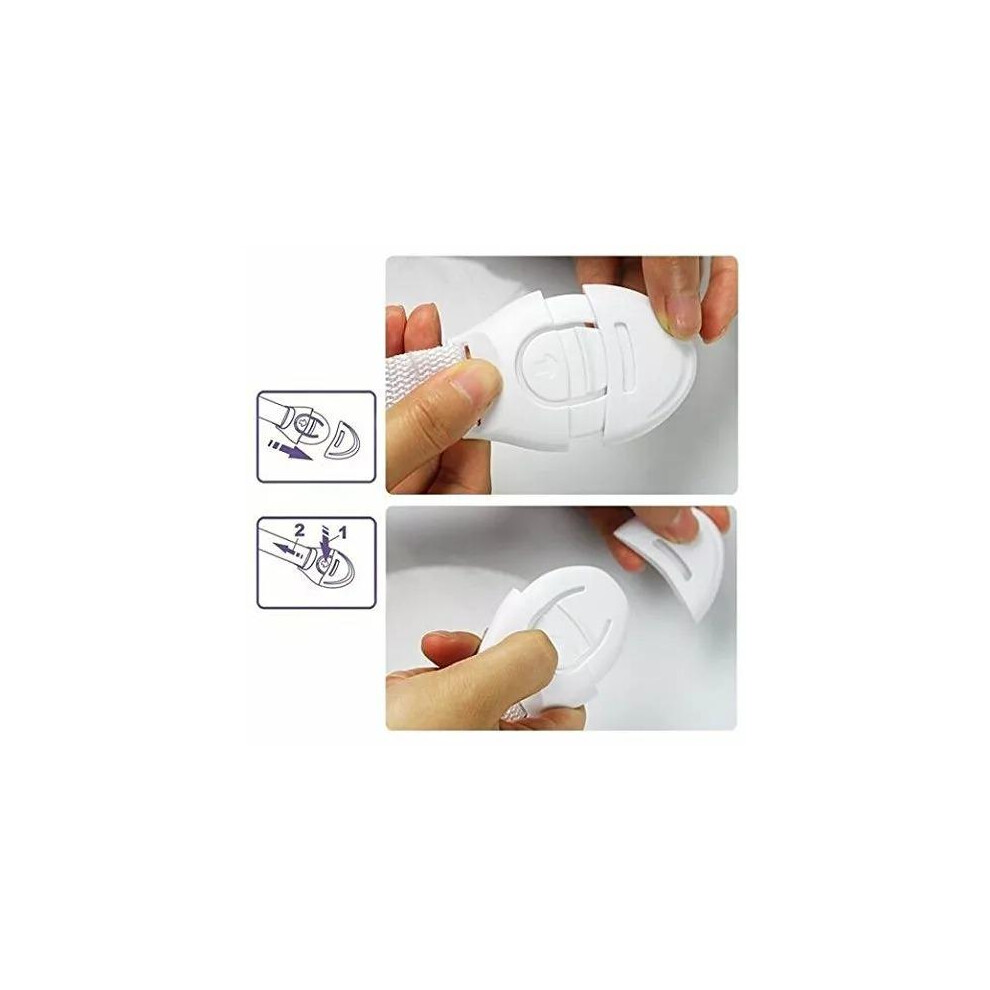 (2 Pack) Baby Child Toddler Pet Proofing Safety Locks Cabinet Cupboard Drawer Fridge Lock Baby Toddler Safety Lock