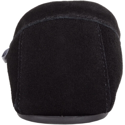 (UK12, Black) Monty, Suede Wool Moccasins with Rubber Sole 2