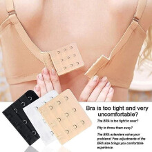 (3 Hooks, White) Women Ladies Bra Extender Bra Extension Strapless Underwear Strap 2 or 3 Hooks