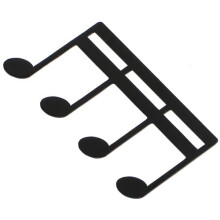 Metal Music Note M-Shaped Book Clip Sheet Music Stand Outdoor Performances Black Piano Guitar Violin Keyboard Bookmark
