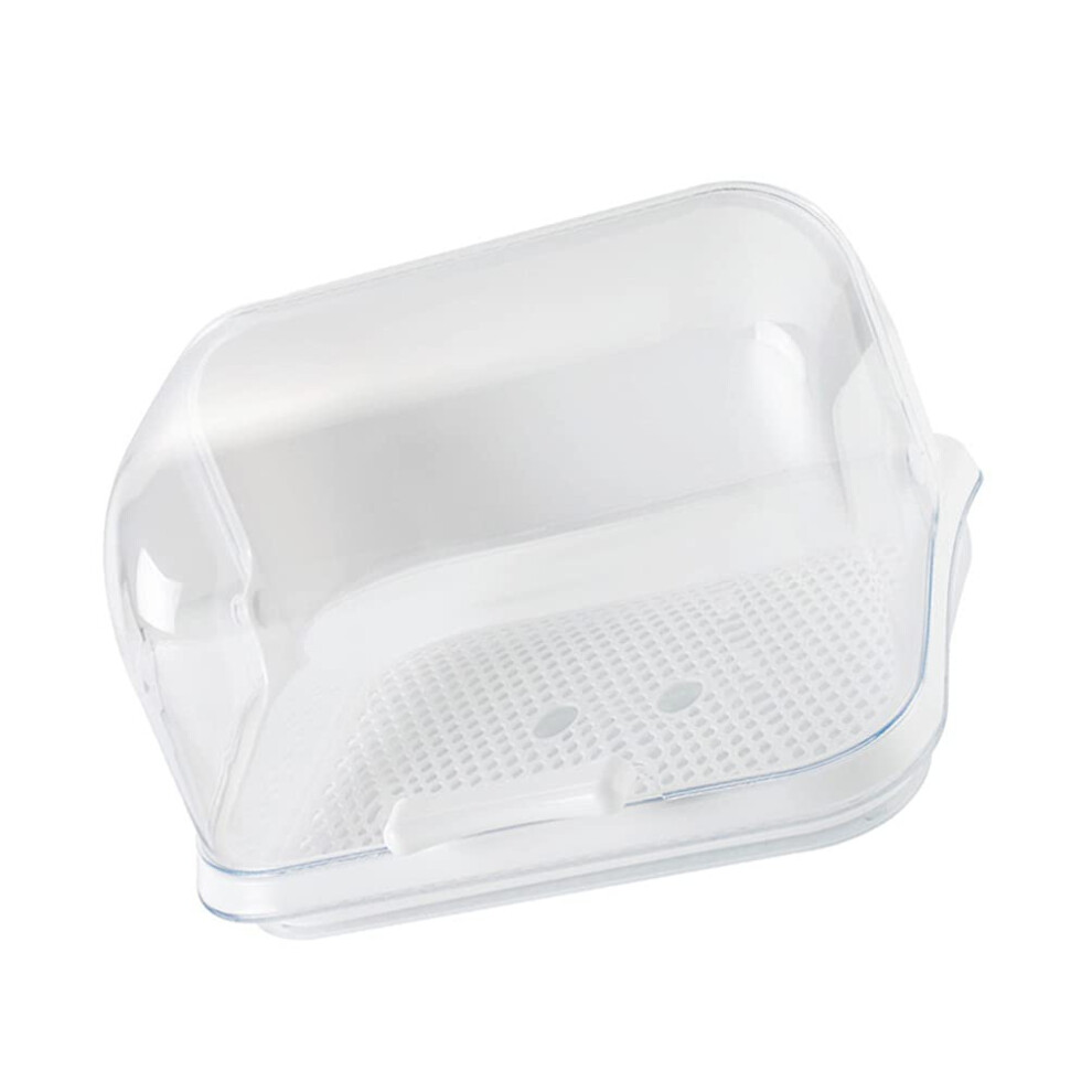 Baby Bottle Drying Racks With Anti-Dust Cover 1-Piece Bottle Storage Box Dinnerware Organizer White