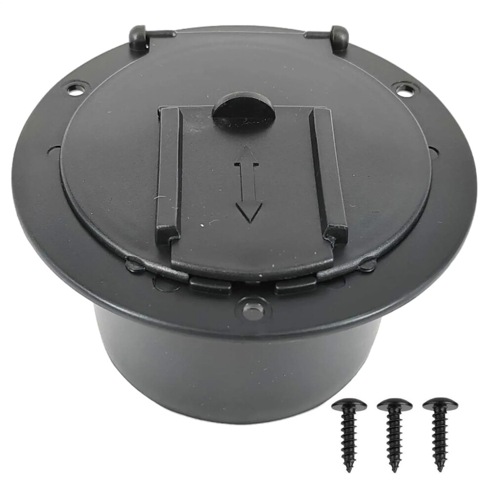 Rv Power Cord Cover Round Cable Hatch With Lid Pass Cord Organizer For Rv Black 9354506435073