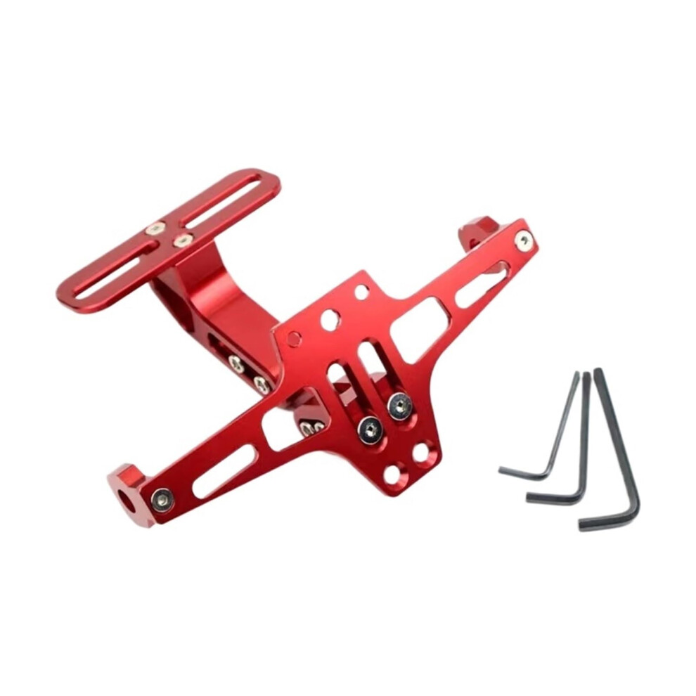 Universal Adjustable Motorcycle License Plate Bracket Cnc Aluminum Fender Eliminator Kits Rear Turn Signal Holder Red 9084446526523