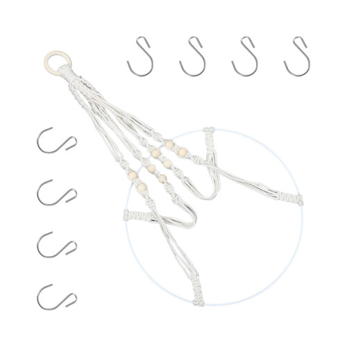 Juego De Estante Colgante Para Hierbas Macramé De