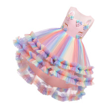 1St Kinder Tule Roze Feestjurk Party Cosplay