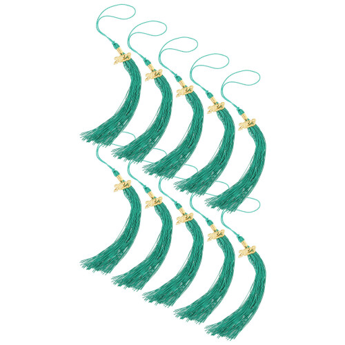 10 Pezzi Pompon Decorativi Per Cappello Accademico Verde 2