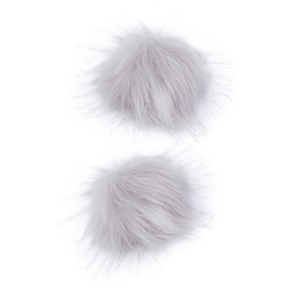 2 Sztuki Sztuczna WełNa Puszysta Czapka Akcesoria Do Ubran-image