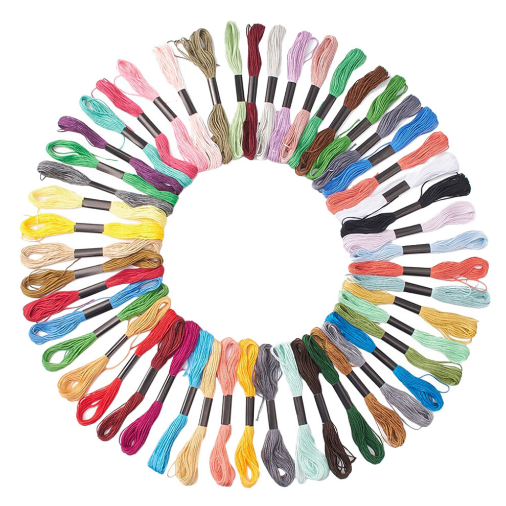 50 Paczek BawełNianej Do Haftu KrzyżYkowego I Szycia, Kolorowe-image