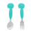 2 Peças Talheres Infantil Colher Silicone 2