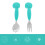 2 Peças Talheres Infantil Colher Silicone 7