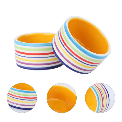 2Pcs Tigela Cerâmica Reforçada Para Hamster 2