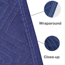 2Pcs Moving Blankets 40x72Inches Heavy Duty Packing for Shipping Furniture Wrapping Furniture-Black