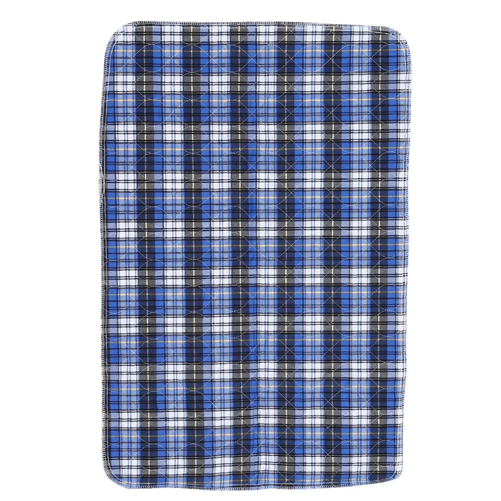 Blue 3Colors Reusable Washable Pad For Elderly And Baby Incontinence 3-Layer Absorbent Pad Plaid