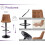 2 Nova Bar Stools Chestnut Brown Faux Leather 2