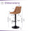 2 Nova Bar Stools Chestnut Brown Faux Leather 3