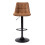 2 Nova Bar Stools Chestnut Brown Faux Leather 6