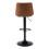 2 Nova Bar Stools Chestnut Brown Faux Leather 8